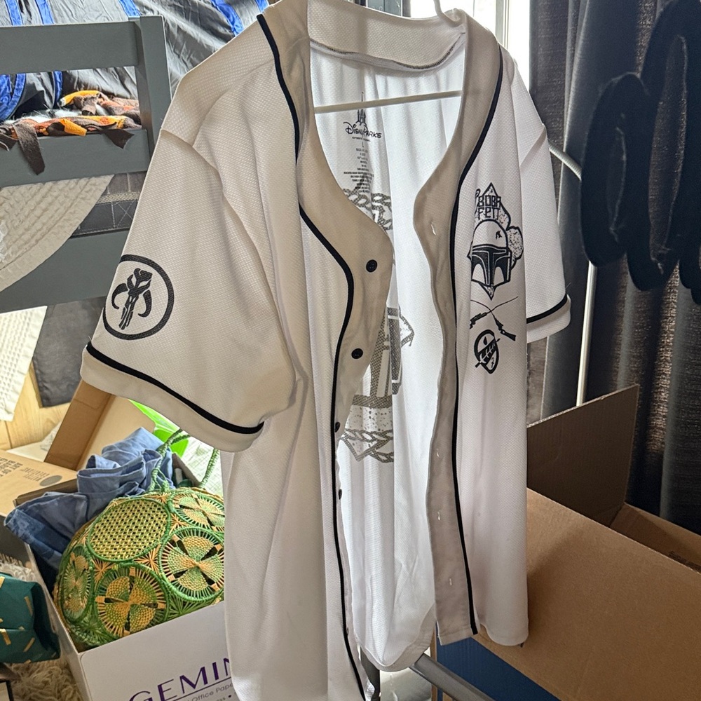 Disney White and Black Boba Fett Jersey